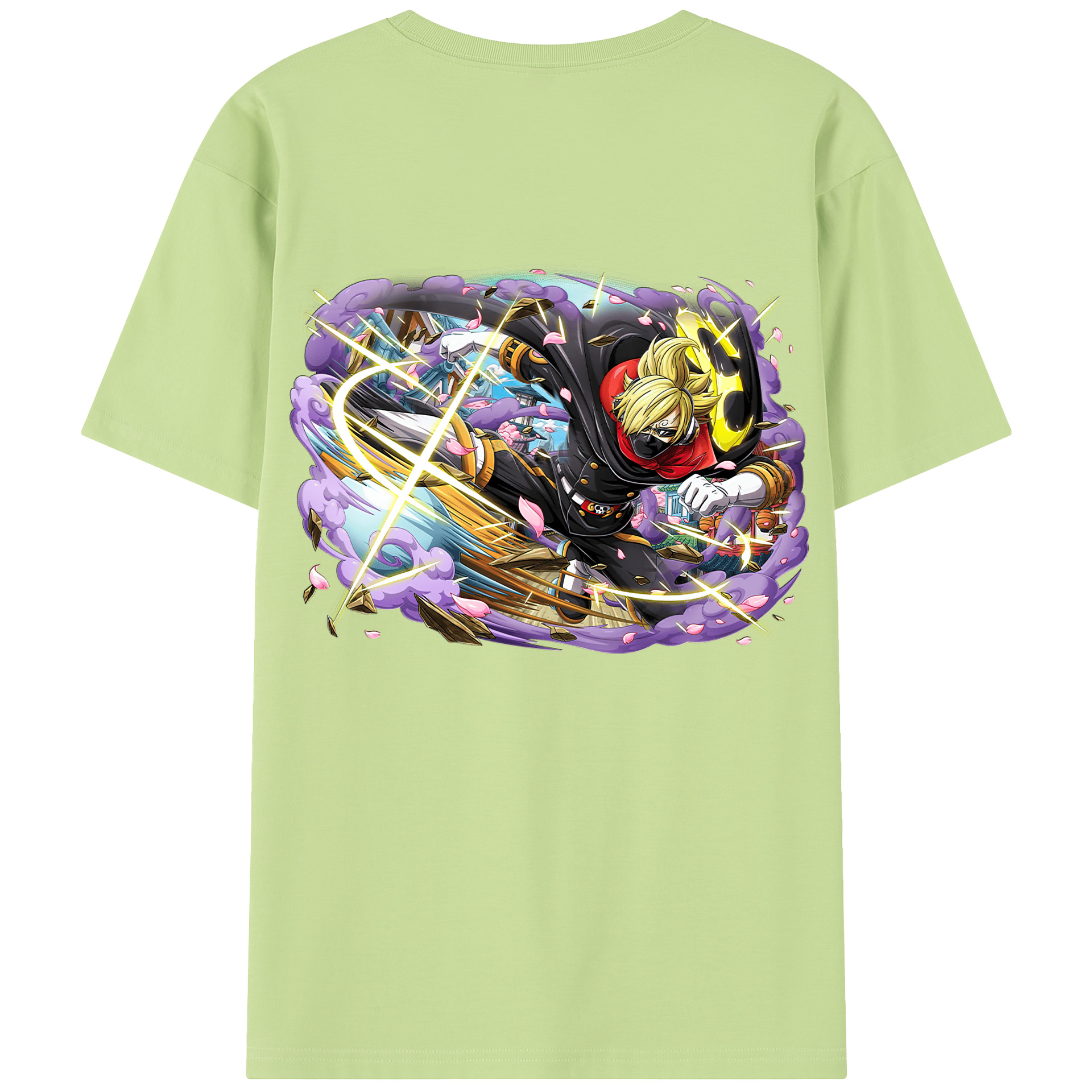 ワンピース サンジ ONE PIECE Sanji 綿100％半袖Tシャツ（背面プリント）